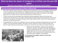 The way immigrants were treated in Britain: 1900 to 1919 - Info sheet