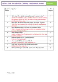 5. Reading Comprehension answers