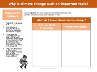 Cops and robbers - What do I know about climate change? - worksheet