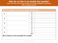 Things we can only see by the seaside - Worksheet