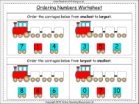 Ordering Numbers - Worksheet