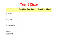 Year 6 Disco Worksheet
