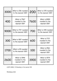 Loop Card Game - Rounding to the nearest 100