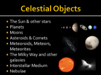 Celestial Objects - Entities in Space - Student Presentation