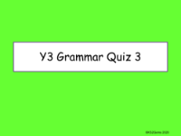 Grammar Quiz 3