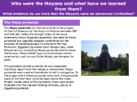 The Maya pyramids - Info pack
