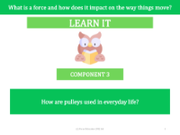 How are pulleys used in everyday life? - presentation