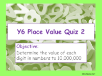 Digit value in numbers up to 10,000,000 Quiz