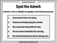 Adverbs - Worksheet