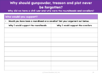 Who would you support, King Charles I or Parliament? - Worksheet