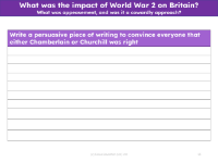 Appeasement - Persuasive writing task