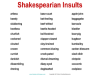 Macbeth - Lesson 2 - Shakespearian Insults Worksheet