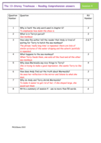 4. Reading Comprehension answers