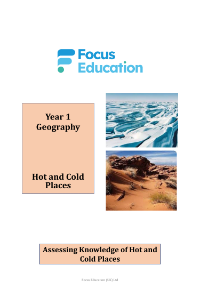 Hot and Cold Places - Unit Assessment
