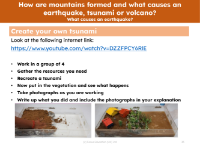 Create your own tsunami - Investigation instructions