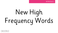 New High Frequency Words - Presentation 