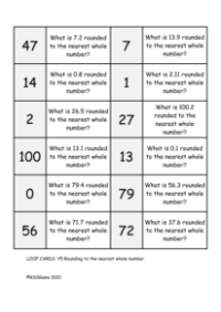 Loop Card Game - Rounding to the nearest whole number