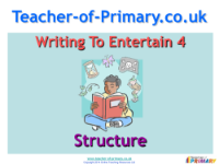 Writing to Entertain - Lesson 4 - Structure PowerPoint