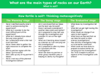 How fertile is soil? - Thinking metacognitively