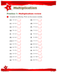 Work Book, Multiplication review