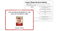 3. The Curious Incident of the Dog in the Night-time - Lesson 3