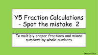 Multiplying fractions Spot the Mistake