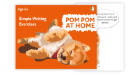 3. ‘Pom Pom At Home’ A Fun Writing And Drawing Activity (4 years +)