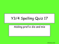 Adding Prefixes 'dis' and 'mis' Quiz