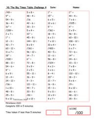 The Big Times Table Challenge 4