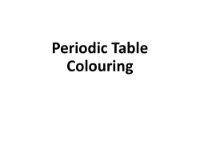The Periodic Table - Colouring Worksheet