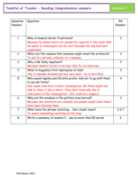 5. Reading Comprehension answers