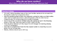 Why is there a castle not too far away from where you live? - Teacher notes