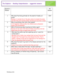 5. Reading Comprehension suggested answers