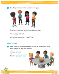 Learn together, Relating fractions to division (1)