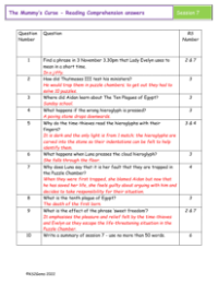 4. Reading Comprehension answers