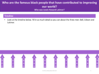 Timeline - Fill in as much details as you can about the three men - Worksheet - Year 2