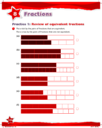 Work Book, Review of equivalent fractions