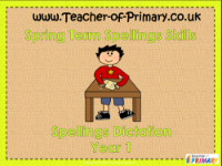Year 1 Spring Term Spellings - PowerPoint