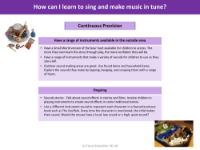 How can I learn to sing and make music in tune? - Continuous Provision