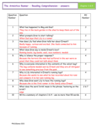 5. Reading Comprehension Answers