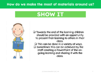 Show it! Group presentation - Materials - 1st Grade