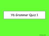 Grammar Quiz 1