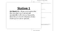 Cancer - 7 Engaging Lab Stations (Volume I)