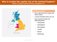 Locate on a map - London