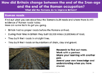 Roman roads - Info sheet