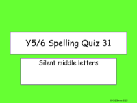 Silent Middle Letters Quiz