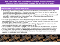 Punishments in Anglo-Saxons times - Info sheet